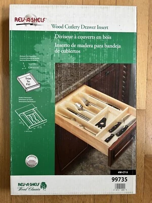 Rev-A-Shelf 4W-CT-5 Wood Cutlery Drawer Insert￼ trim to fit NIB - Image 1 of 2