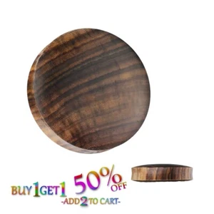 Pair 8g-30mm BROWN SONO WOOD PLUGS Double Flare Gauges Tunnels Organic Ear 2132 - Picture 1 of 3