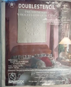 Spartex Doublestencil FRIENDLY WREATH Wallhanging Kit Quilt Top 40x40" Pineapple - Picture 1 of 6