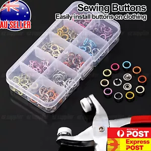 400x Metal Sewing Buttons Press Stud Snap Fastener Kit Pliers Snap On DIY HOT - Picture 1 of 11