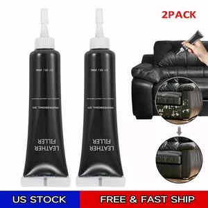 2PCS Advanced Leather Repair Kit Filler Vinyl DIY Car Seat Patch Sofa Rip Holes  - Bild 1 von 5