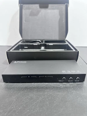 4K 60Hz HDMI Matrix 4x2, PORTTA 4 in 2 Out Switch Splitter with Toslink New Open - Image 1 of 4
