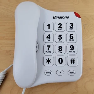 BINATONE B110 GROSSTASTEN SCHNURGEBUNDENES TELEFON FESTNETZTELEFON WEISS - Bild 1 von 9