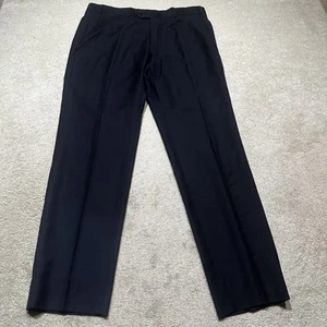 Emporio Armani Dress Pants 34x31 Blue 100% Wool Trousers - Picture 1 of 15