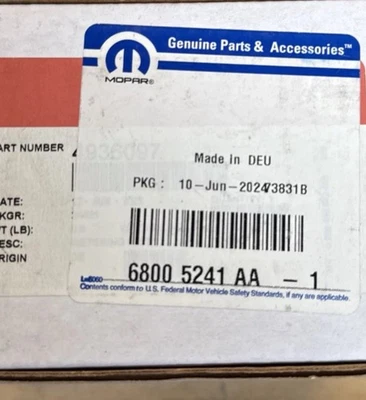 Actuador de control de combustible delantero genuino Mopar 2007-2024 Dodge Ram 2500 68005241AA Foto 1 de 4