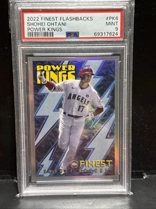 2022 TOPPS FINEST FLASHBACKS POWER KINGS REFRACTOR - SHOHEI OHTANI - PSA 9 MINT - Picture 1 of 2