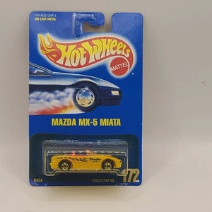 HOTWHEELS - "MAZDA MX-5 MIATA" HTF BLACKWALLS VARIATION, POINTS BLUE Card #172 - Picture 1 of 4