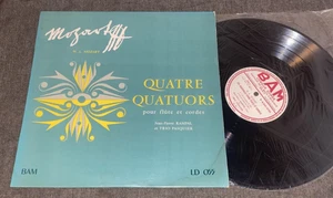 BAM LD 055 ed1 Rampal, Trio Pasquier: Mozart: Quartets for flute and strings. NM - Imagen 1 de 2