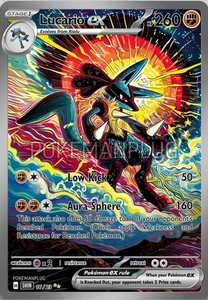 Lucario Cosmic Non Holo Pokemon Card VMAX EX GX ACG V Star custom - Picture 1 of 3