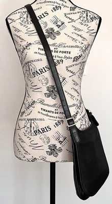 Vintage Giani Bernini Black Soft Leather Satchel Crossbody Purse Bag - Image 1 of 4