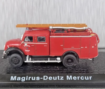 Vintage Fire Car /MAGIRUS-DEUTZ MERCUR/ 1/72 red color - Image 1 of 4