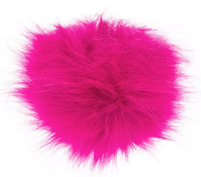 Pompón de piel sintética rosa intenso Yarnology nuevo Foto 1 de 1