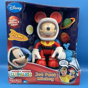 Fisher Price Disney's Clubhouse Jet Pack Mickey Mouse 10" Luces Sonidos Frases - Imagen 1 de 7