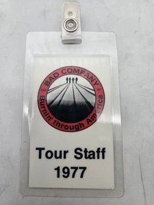 Seltener Bad Company Band Backstage Pass Tour Staff 1977 Vintage - Bild 1 von 2