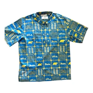 UCLA Bruins Shirt Button Up Mens 3XL Blue YellowNCAA Basketball Reyn Spooner - Picture 1 of 11