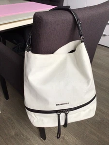 KARL LAGERFELD Tasche Beutel weiß schwarz 🌺🌺🌺🌺🌺 - Bild 1 von 19