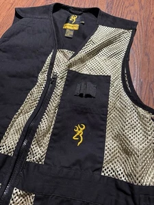 Browning Trapper Creek Mesh Shooting Vest Tan/Black Size Medium Hunting - Picture 1 of 5