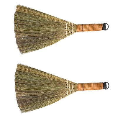 2Pcs Small Brooms Handmade Cleaning Brooms Household Cleaning Tools - Image 1 of 4