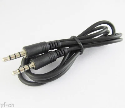 10 sets 1M/3.3Ft 3.5mm Male to Male M/M 4way 3ring 4pole TRRS AV cable Black - Image 1 of 3