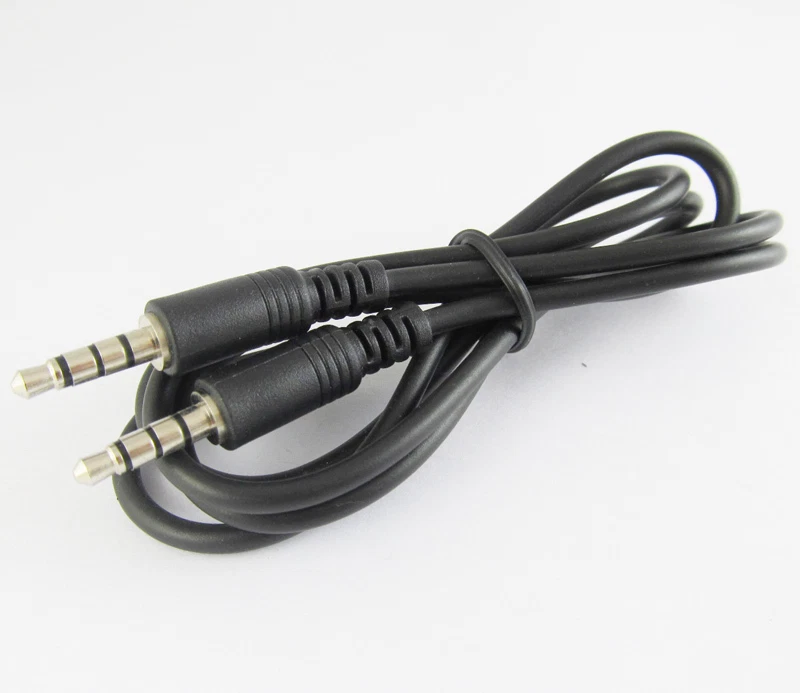 10 sets 1M/3.3Ft 3.5mm Male to Male M/M 4way 3ring 4pole TRRS AV cable Black - Image 1 of 3