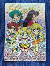 Sailor Moon Prism Sticker Card- Chibi Scouts, Battle, Bandai, Stars, Glitter