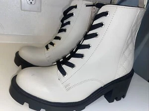 Botas de combate para mujer talla 9 beige/negro - Imagen 1 de 9