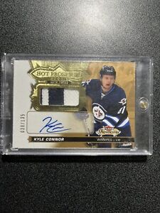 2016-17 Fleer Showcase Hot Prospects Rookie PATCH AUTO Kyle Connor RC /135