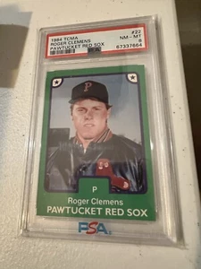1984 TCMA Pawtuckett Red Sox #22, Roger Clemens Minor League RC PSA 8 NMMT - Picture 1 of 2