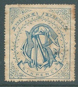 NATAL Government Railway Queen Victoria 6d Parcel Label - Picture 1 of 2