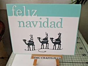 FELIZ NAVIDAD HANDGEFERTIGTE ~ FROHE WEIHNACHTEN KARTE ~ SPANISCH - 3 KÖNIGE EMC205 - Bild 1 von 3
