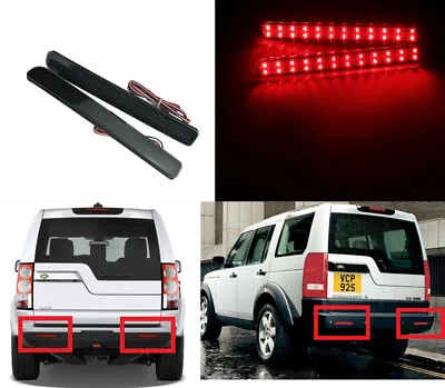 For 2005-2009 Land Rover Discovery LR3 Rear Smoke Bumper LED Stop Brake Lights - Image 1 of 4