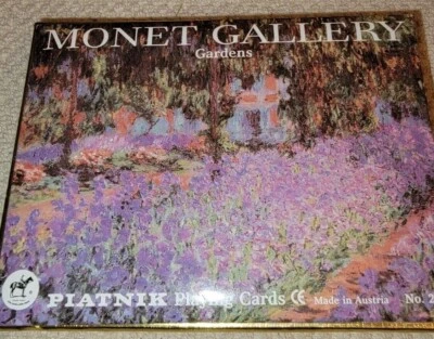 Monet Gallery Gardens Playing Cards Double Deck No 2108  Used *Complete*  - Image 1 of 3