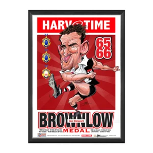 Ian Stewart, 1965-66 Brownlow Medallist, Harv Time Print Framed - Bild 1 von 1
