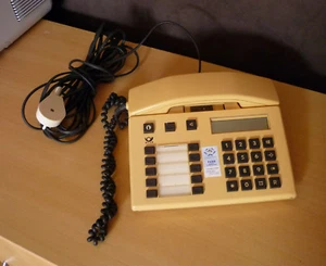 Vintage Retro beige gele Telekom telefoon - Photo 1/3