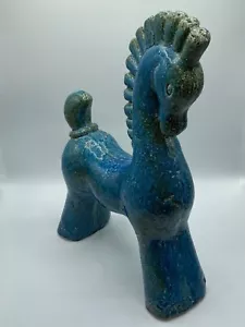 Danish Mid-Century Ceramic Horse 17" Tall Blue Approx 10 LBS (C) - Picture 1 of 13