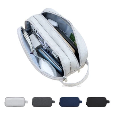 Portable Cable Organizer Bag Case Travel Digital Gadgets Charger Storage Pouch - Image 1 of 4