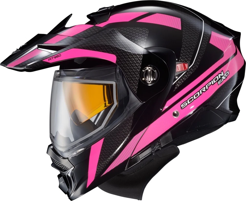 Cascos Hick Scorpion EXO-AT960 con escudo eléctrico XL rosa Foto 1 de 1