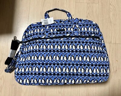 Bolsa Vera Bradley Penguins Intarcia Blue Grand Traveler nova com etiquetas. - Imagem 1 de 4