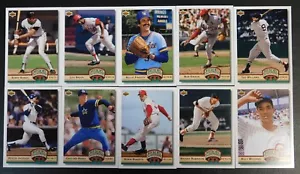 Juego completo de 10 cartas de béisbol de héroes destacados de 1992 de mazo superior - Imagen 1 de 12