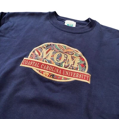 Sudadera Suéter Vintage Coastal Caronlina University Mom Cuello Redondo Hecha en EE. UU. L Foto 1 de 4