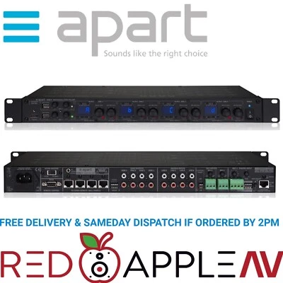Apart ZONE4 4-Zone Stereo Mixer 1 Mic/Line & 4 Line Inputs 1U + Free UK Post - Image 1 of 3