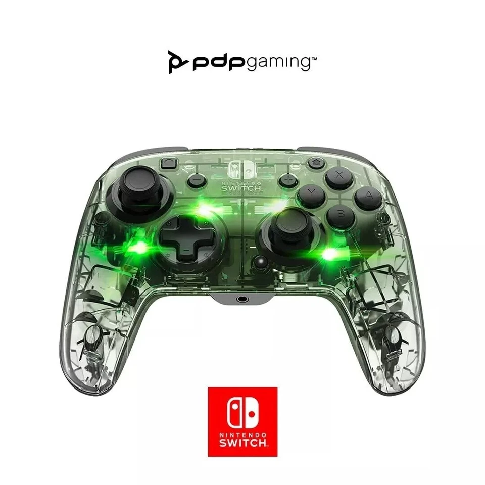 PDP Gaming Afterglow Deluxe+ LED Wired Power Pro Controller For Nintendo NO USB - Image 1 of 1