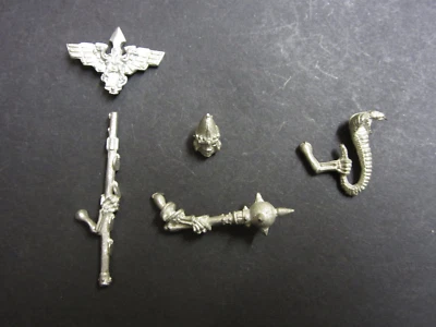 Warhammer Fantasy Undead Tomb Kings Command Group metal miniature parts - Image 1 of 2