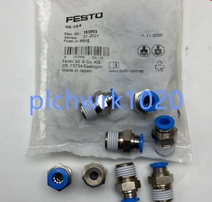 5 PCS NEW FESTO push-in connector QS-1/4-6 153003 - Picture 1 of 3