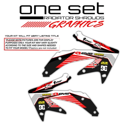 Honda CRF 450R 2005 2006 2007 KIT GRÁFICO CUBIERTAS RADIADOR CALCOMANÍA MOTOCROSS Foto 1 de 2