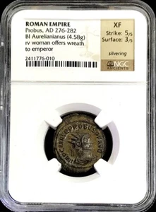 276-282 AD ROME AURELIANIANUS EMPEROR PROBUS NGC EXTREMELY FINE 5/5 3/5 - Picture 1 of 2