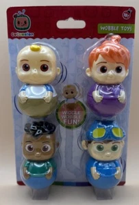 Cocomelon Set of 4 Wiggle Wobble Fun Toys New In Package - Picture 1 of 2