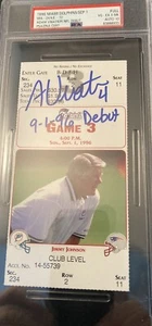 1996 Patriots Adam Vinatieri Debut Signed 10 PSA Ticket Belichick PATS DEBUT ๐ - Picture 1 of 5