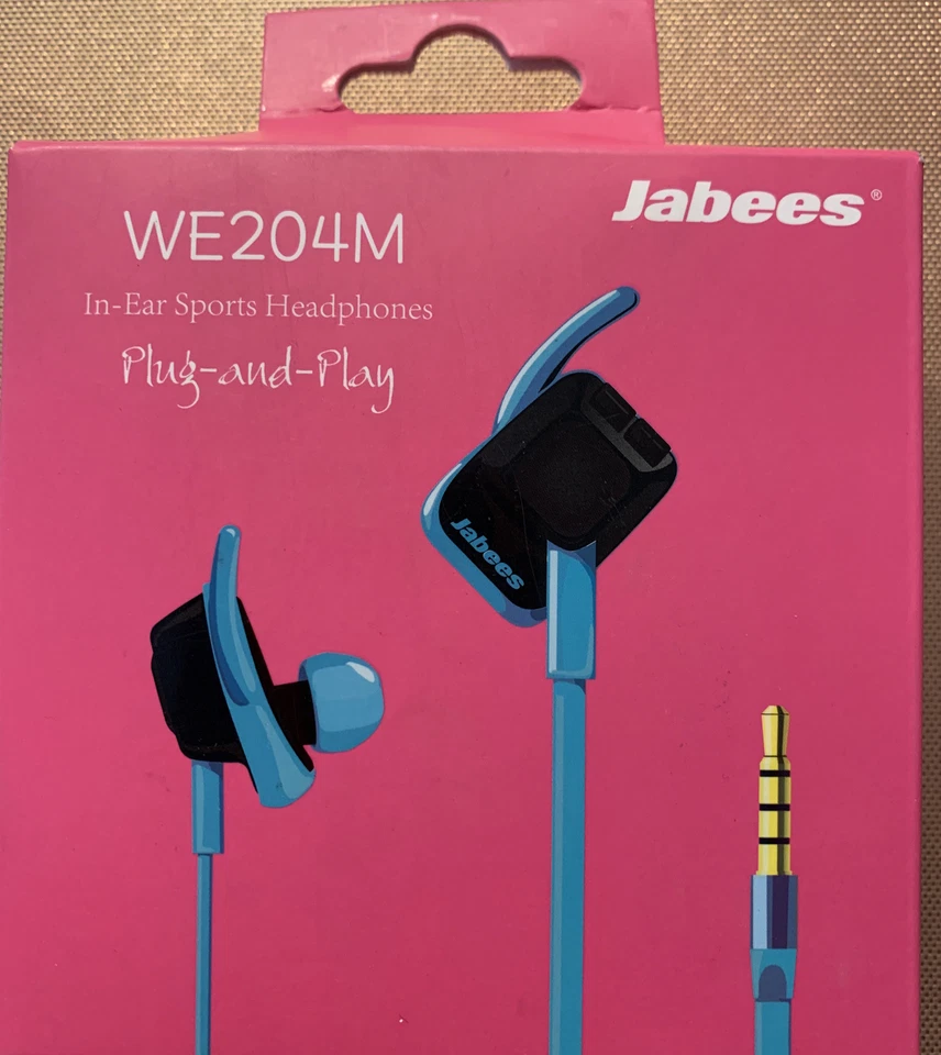 Fones de ouvido Jabees WE204M com fio com microfone e controle remoto de volume supra-auricular transparente B - Imagem 1 de 2