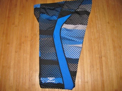 SPEEDO ENDURANCE Swimsuit JAMMER Size 34 Poly SWIM Suit BLUES GRAYS and BLACK - Image 1 of 3